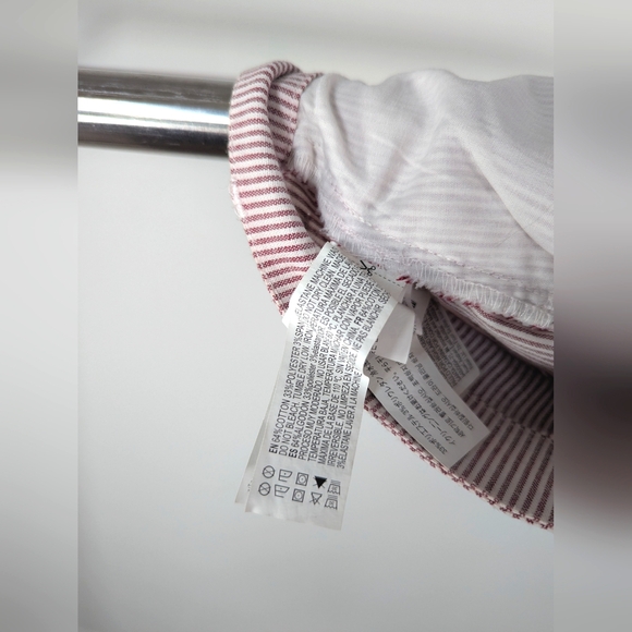 🌴 Forever 21 Lilac Striped Semi-Stretchy Skirt – Comfy, Stylish & Pockets, M - Picture 8 of 8